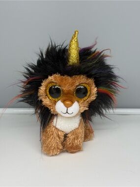 Ty 2018 Beanie Boos - RAMSEY the Unicorn Lion 7” Plush Stuffed Toy Animal